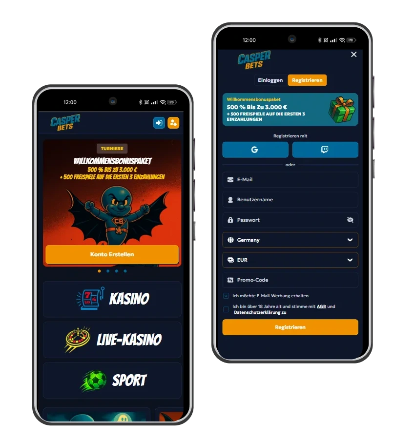 casper bets casino mobile version
