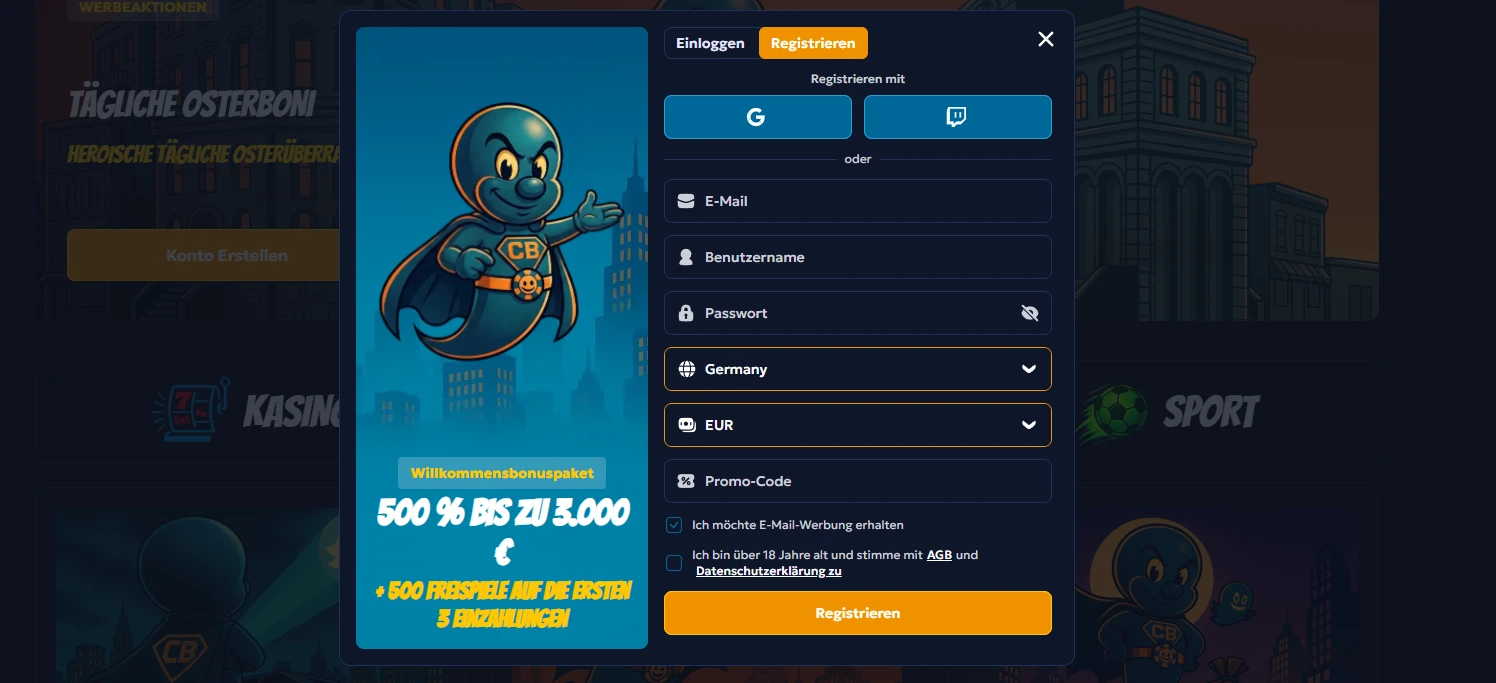 casper bets casino registrierung